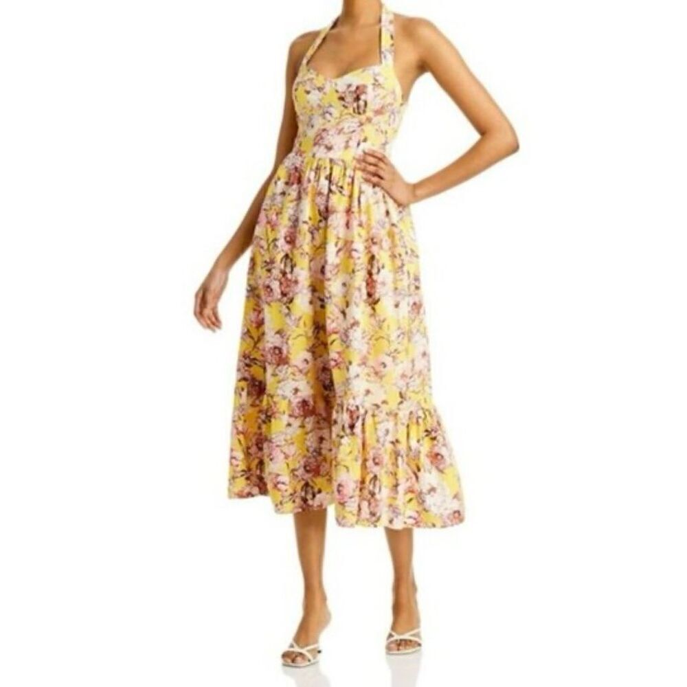 Bardot Women's Labella Floral Halter Midi Dress size xs - Picture 9 of 10